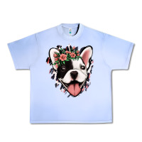 Grape Ice french bulldog floral Urban Heavy Tee - Jasminsmagicworld