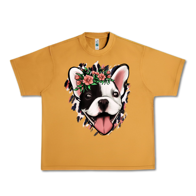 French Bulldog Floral Urban Heavy Tee by Jasminsmagicworld | Teevron
