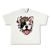 Pistachio french bulldog floral Urban Heavy Tee - Jasminsmagicworld