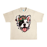 Sandshell french bulldog floral Urban Heavy Tee - Jasminsmagicworld