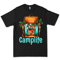 Black camp life camp backpack Premium Tee - AdoDesignShop