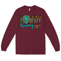 Burgundy western howdy honey arrow gemstone Long Sleeve Tee - NancyCooperArtShop