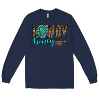 Navy western howdy honey arrow gemstone Long Sleeve Tee - NancyCooperArtShop