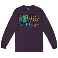 Plum western howdy honey arrow gemstone Long Sleeve Tee - NancyCooperArtShop