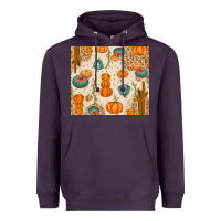 Plum Fall Pumpkins Heavyweight Hoodie - texasbilliewilder