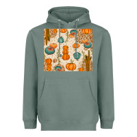 Sage Fall Pumpkins Heavyweight Hoodie - texasbilliewilder
