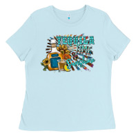 Baby Blue tequila time & sunshine Ladies Tee - SublimationCraftShop
