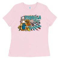 Bubblegum Pink tequila time & sunshine Ladies Tee - SublimationCraftShop