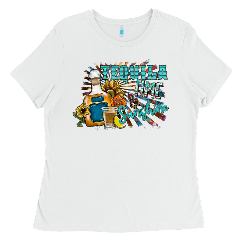 Tequila Time & Sunshine Ladies Tee by SublimationCraftShop | Teevron