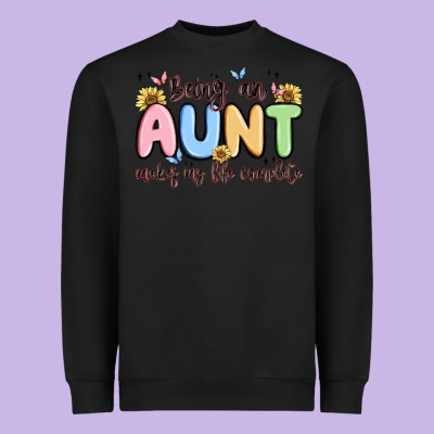 Being An Aunt Makes My Life Complete Heavyweight Sweatshirt Designed By Maliassmallbusiness