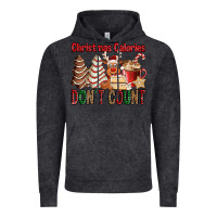 Vintage Black Christmas Calories don't count Christmas tree cake Vintage Hoodie - Jasminsmagicworld