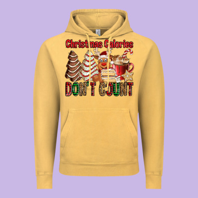 Christmas Calories Don't Count Christmas Tree Cake Vintage Hoodie Designed By Jasminsmagicworld