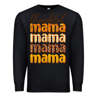 Black Thankful mama Premium Sweatshirt - NancyCooperArtShop