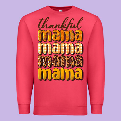 Thankful Mama Premium Sweatshirt Designed By Nancycooperartshop