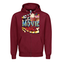 Burgundy movie night Zipper Hoodie - Artiststas