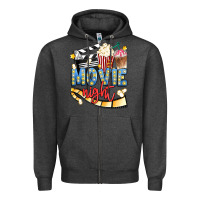 Charcoal Heather movie night Zipper Hoodie - Artiststas