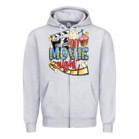 Heather Grey movie night Zipper Hoodie - Artiststas