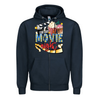 Navy movie night Zipper Hoodie - Artiststas