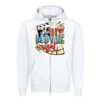 White movie night Zipper Hoodie - Artiststas