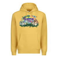 Antique Gold Happy Easter Day rainbow Premium Hoodie - HowdyJamesFarm