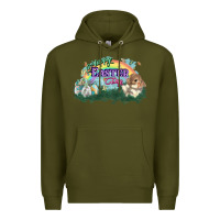Army Green Happy Easter Day rainbow Premium Hoodie - HowdyJamesFarm