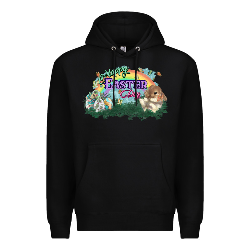 Happy Easter Day Rainbow Premium Hoodie by HowdyJamesFarm | Teevron