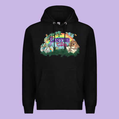 Happy Easter Day Rainbow Premium Hoodie Designed By Howdyjamesfarm