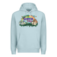 Blue Mist Happy Easter Day rainbow Premium Hoodie - HowdyJamesFarm