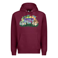 Burgundy Happy Easter Day rainbow Premium Hoodie - HowdyJamesFarm
