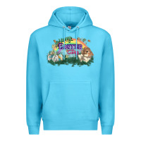 Ocean Blue Happy Easter Day rainbow Premium Hoodie - HowdyJamesFarm