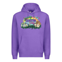 Purple Happy Easter Day rainbow Premium Hoodie - HowdyJamesFarm