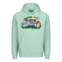 Seafoam Happy Easter Day rainbow Premium Hoodie - HowdyJamesFarm