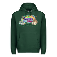 Sports Green Happy Easter Day rainbow Premium Hoodie - HowdyJamesFarm