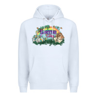 White Happy Easter Day rainbow Premium Hoodie - HowdyJamesFarm