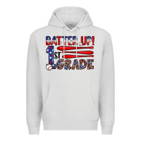 Dove Grey batter up 1st grade Premium Hoodie - JahusDesignShop