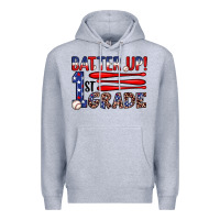 Heather Grey batter up 1st grade Premium Hoodie - JahusDesignShop