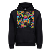 Black pride cupcake seamless pattern Urban Hoodie - FaDigitalArtStudio