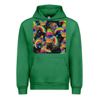 Emerald pride cupcake seamless pattern Urban Hoodie - FaDigitalArtStudio
