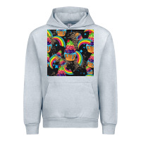 Heather Grey pride cupcake seamless pattern Urban Hoodie - FaDigitalArtStudio