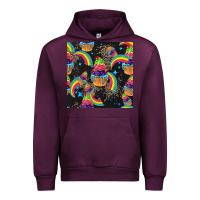 Mauve Wine pride cupcake seamless pattern Urban Hoodie - FaDigitalArtStudio