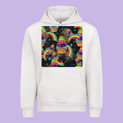 Pride Cupcake Seamless Pattern Urban Hoodie Designed By Fadigitalartstudio