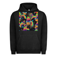 Pigment Black pride cupcake seamless pattern Urban Hoodie - FaDigitalArtStudio