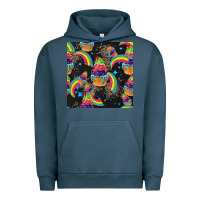 Pigment Midnight Navy pride cupcake seamless pattern Urban Hoodie - FaDigitalArtStudio