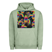 Pigment Oil Green pride cupcake seamless pattern Urban Hoodie - FaDigitalArtStudio