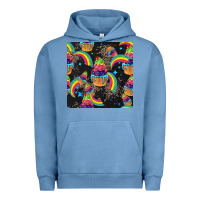 Pigment Pebble Blue pride cupcake seamless pattern Urban Hoodie - FaDigitalArtStudio