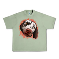 Oil Green dalmatians peach glitter background Urban Heavy Tee - Jasminsmagicworld