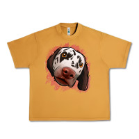 Peanut Butter dalmatians peach glitter background Urban Heavy Tee - Jasminsmagicworld