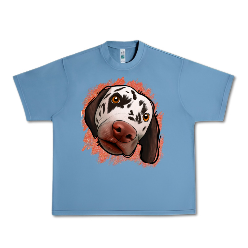 Dalmatians Peach Glitter Background Urban Heavy Tee by Jasminsmagicworld | Teevron