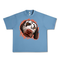 Pebble Blue dalmatians peach glitter background Urban Heavy Tee - Jasminsmagicworld