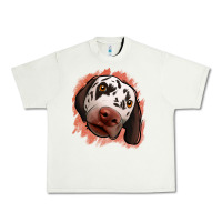Pistachio dalmatians peach glitter background Urban Heavy Tee - Jasminsmagicworld